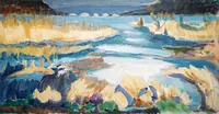peinture : L'étang de Panthier n°2