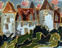 peinture : Le château de Chateauneuf n°1