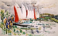 peinture : Voiles à Panthier n°4