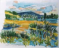peinture : Lac de Panthier n°11
