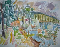 peinture : Lac de Panthier n°12