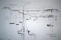 peinture : Les voiliers attendant le vent