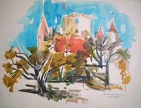 peinture : Chateauneuf en Auxois n°21
