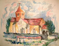 peinture : Cheuge n°1 Village de la Vingeanne