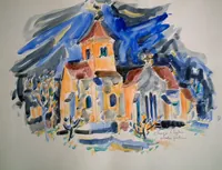 peinture : L'église de Cheuge n°19
