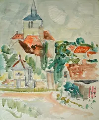 peinture : L'église de Cheuge n°30