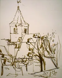 peinture : L'église de Cheuge n°37