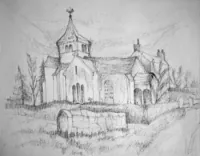 peinture : L'église de Cheuge n°45