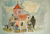 peinture : L'église de Cheuge n°51