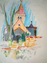 peinture : L'église de Cheuge n°73