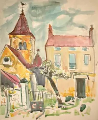 peinture : L'église de Cheuge n°79