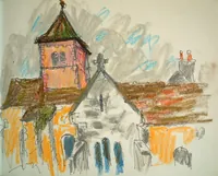 peinture : L'église de Cheuge n°82