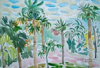 peinture : Cannes. Le Mont Fleury n°1
