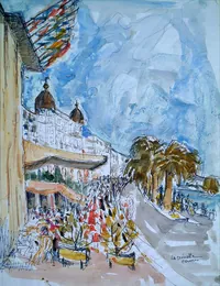peinture : Cannes. La Croisette n°1