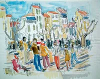 peinture : Cannes. Le port n°1