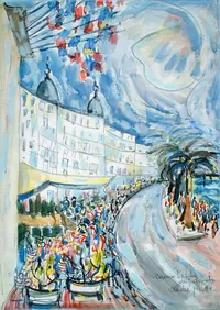peinture : Cannes. Le Palais des festivals