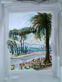 peinture : Cannes. La Croisette n°4.