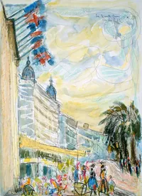 peinture : Cannes. La croisette n°5.