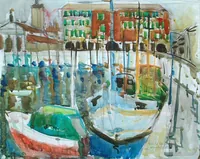 peinture : Nice. Le vieux port n°1.