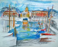 peinture : Nice. Le vieux port n°2.