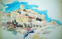 peinture : Gordes. Vaucluse n°3.