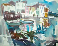 peinture : Martigues. Le Miroir aux oiseaux n°2.