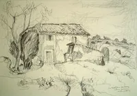 peinture : Lioux. Le bastidon des Verney