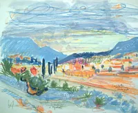 peinture : Les Alpilles. Provence