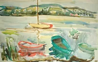 peinture : Le lac n°1