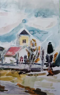 peinture : Eglise romane de Crugey