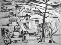 peinture : Vaux Saules n°2
