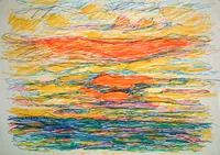 peinture : Coucher de soleil
