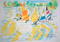 peinture : Sur le lac d'Enghein n°4