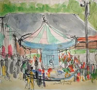 peinture : Le manège n°2