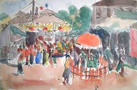 peinture : La foire n°2