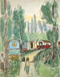 peinture : Les gens de la route n°2