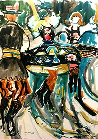 peinture : Pologne n°1. Danse polonaise