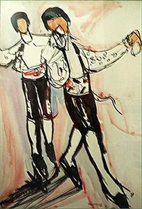 peinture : Espagne n°1 .Danseurs espagnols