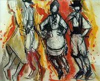 peinture : Danseurs n°1 (2 couples)