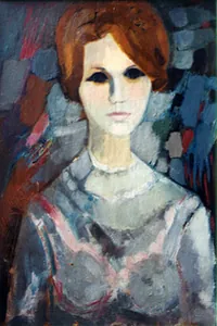 peinture : Bourguignonne n°3 .Jeune danseuse.