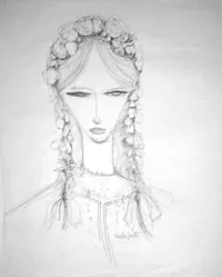 peinture : Pologne n°21. Jeune femme
