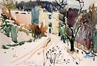 peinture : L'allée du château