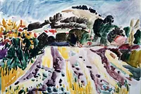 peinture : Le mont Afrique n°2
