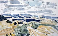 peinture : La Côte vue du Carmel