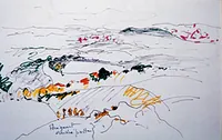 peinture : Paysage à Flavignerot n°2
