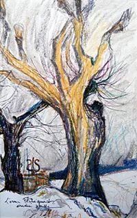 peinture : L'orme (le tilleul) n°1