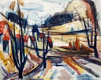 peinture : Le mont Afrique n°3