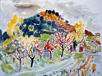 peinture : Le mont Afrique n°4