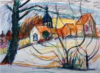 peinture : La petite église n°1