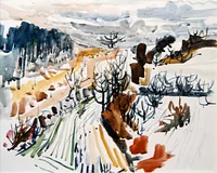 peinture : La route de Dijon